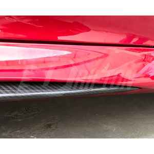 Para Alfa Romeo Giulia 2016-2023 estilo Quadrifoglio falda lateral de fibra de carbono seco - Product Image 5