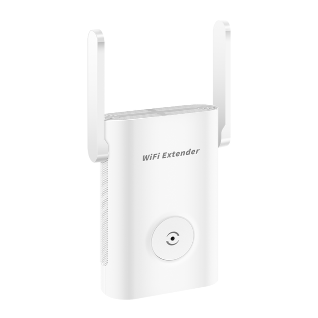 Dual Band 2.4G&5.8G 1200Mbps WiFi Repeater with Two High Gain External Antennas Through Wall 300-500sqm Coverage