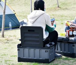 O acampamento organizador plástico do armazenamento com cadeiras dobráveis do armazenamento do alimento containers caixas de armazenamento com tampas - Product Image 5