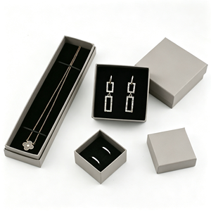 Caja de embalaje de joyería cuadrada rectangular con tapa superior e inferior para pulseras, collares, pendientes, anillos, colgantes y insignias - Product Image 4