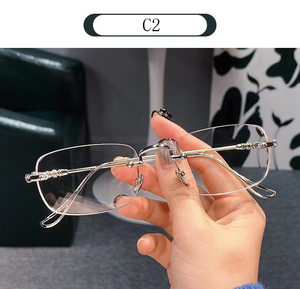 Kính mát không gọng đổi màu kim loại chống ánh sáng xanh dành cho nữ và nam, kính chống tia UV - Product Image 4