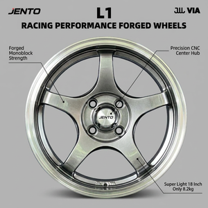 Jantes forgées sur mesure T6061 de 15 à 19 pouces, classiques à 5 branches, couleur argent, compatibles avec Nissan <span class=keywords><strong>Z</strong></span> Supra Miata Civic Tuning Alloy - Product Image 2