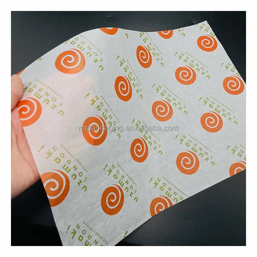 Kraft Paper Food Wrap and Basket Liner Greaseproof Deli Wax Paper Sheets hamburger paper