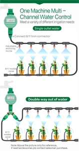 Sistema de temporizador de agua inteligente de plástico moderno para jardín, alimentación de batería, presión de 0-4 bares para control automático de riego, <span class=keywords><strong>campo</strong></span> de jardín - Product Image 5