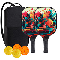 Raquettes de pickleball personnalisables pour adultes, noyau en nid d'abeille, fibre de verre durable, polyvalentes, pour le sport, le divertissement et l'entraînement, approuvées par l'USAPA