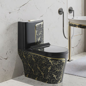 Cuvette de toilette en céramique colorée de haute qualité, cuvette de toilette en marbre, toilette en céramique de couleur noire - Product Image 1