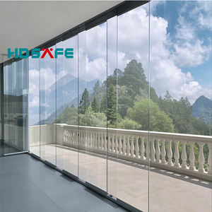 Porte pliante en verre pour balcon, patio, véranda, porte accordéon en aluminium, enceintes de balcon, mur coulissant en verre, cloison en verre - Product Image 3