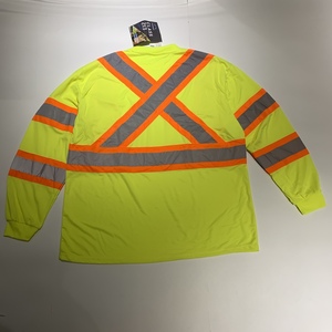 Custom Logo Fluorescent Hi Vis Workwear Long Sleeve Yellow Work Tops Construction <strong>Engineer</strong> Reflective Quick Dry Safety <strong>T</strong> <strong>Shirt</strong> - Product Image 5