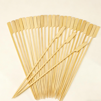 Brochettes de barbecue Teppo en bambou écologique, taille personnalisée, vente en gros, manche long, charbon de bois, 90-120 mm, incassables, résistantes à la chaleur, jetables