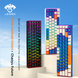 Novidades LEAVEN K680 Mecânica Sinta Teclado Com Fio USB 2.0 Membrana Gaming <span class=keywords><strong>Keyboard</strong></span> RGB Backlit 68 Key Gaming <span class=keywords><strong>Keyboard</strong></span> - Product Image 1