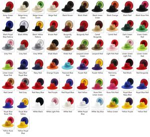 2022 automne hiver vente en gros 2 tons 60 couleurs <span class=keywords><strong>pas</strong></span> <span class=keywords><strong>cher</strong></span> fausse <span class=keywords><strong>laine</strong></span> feutre plat large bord Panama femmes hommes mode chapeaux Fedora - Product Image 2