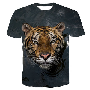 Men's Custom Logo Printed 3D <strong>Tshirt</strong> Cotton Knitted Sheep <strong>Tiger</strong> Animal <strong>Tshirts</strong> Playeras <strong>Tshirts</strong> with Unique Logo - Product Image 1