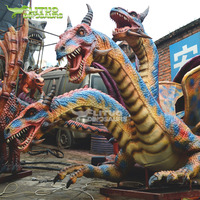 Nouveau Dragon Park Animatronic à trois têtes grandeur nature