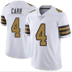 Maillot de football américain pour jeunes hommes New Orleans 41 Alvin Kamara 4 Derek Carr Maillot respirant à manches courtes cousu - Product Image 3