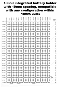 Support de batterie 18650 3X9, support ignifuge ABS 3*9, trou de 18.4mm 18.5mm, pas de 19mm 20.2mm, support 3S9P 9S3P - Product Image 5