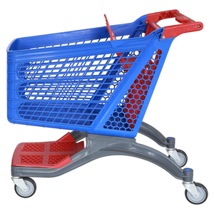 Chariot de supermarché en plastique de bonne qualité, 180l, pliable, grand rangement, caddie de supermarché, chariot d'épicerie, pour courses - Product Image 6