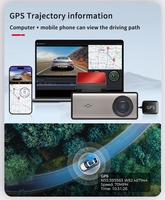 Caméra de tableau de bord pour voiture avec enregistrement 4K+1080P sur 2 canaux, WiFi, ADAS, double objectif avant et arrière, enregistreur vidéo, garantie 1 an, stockage 256 Go