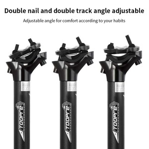 <span class=keywords><strong>Tige</strong></span> <span class=keywords><strong>de</strong></span> <span class=keywords><strong>Selle</strong></span> <span class=keywords><strong>VTT</strong></span> à Double Fixation Arrière Décalée 27.2/28.6mm en Alliage d'Aluminium CNC Sablée Noir Sable Haute Résistance Fine - Product Image 1
