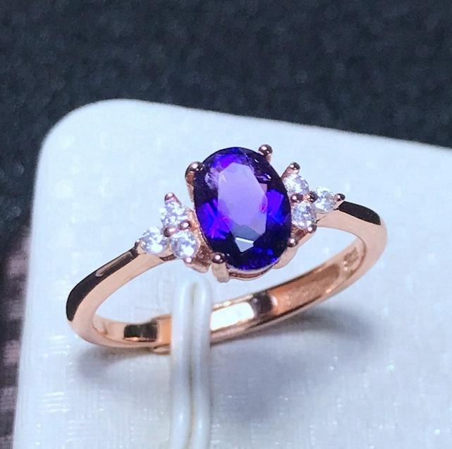 natural Amethyst ring Style 3