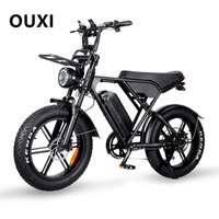 Vélo Électrique Hybride OUXI H9 1000W Fatbike Cadre en Acier Frein à Disque Pédales Ordinaire Ebike Stock Entrepôt UE