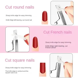 Coupe-<span class=keywords><strong>ongles</strong></span> professionnel coupe-bord droit pince à manucure Guillotine Capsule à <span class=keywords><strong>ongles</strong></span> faux coupe-<span class=keywords><strong>ongles</strong></span> Type U mot faux conseils - Product Image 3