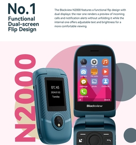 Teléfono Móvil Blackview N2000 con Tapa Abatible para Personas Mayores, Dos Pantallas de 2.8'', Llamada Rápida SOS, Botón de Llamada Rápida, Teléfono Móvil <span class=keywords><strong>4G</strong></span> Plegable para Personas Mayores - Product Image 5