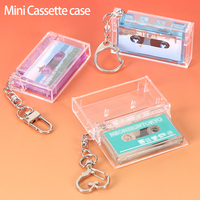 WEISHENG – Mini-étuis en plastique pour CD et cassettes, breloques porte-clés NFC en acrylique pour musique d'idols, avec chaîne à billes, pour albums CD, vente en gros