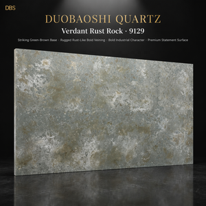 Grande dalle de quartz brun vert-bleu (Teal Brown) 15-30mm CE ISO SGS Zéro Silice Premium pour comptoirs d'hôtels, revêtements muraux et projets commerciaux - Product Image 1