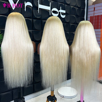 Perruques frontales en dentelle HD Raw 613, cheveux humains raides naturels, blonds, ondulés profonds, perruque vietnamienne, perruque frontale complète en dentelle HD 13x6 sans colle