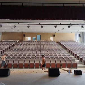 Venta directa de fábrica de la Iglesia escuela hotel tela moderna sillas de Iglesia sillas plegables muebles de Teatro Auditorio - Product Image 2