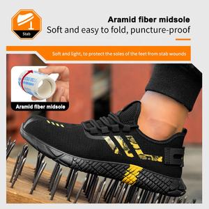 Chaussures de sécurité élégantes pour hommes Tiger Master, résistantes à l'huile et aux acides, semelle en caoutchouc antidérapante, embout en acier, <span class=keywords><strong>anti</strong></span>-perforation, design sportif - Product Image 4