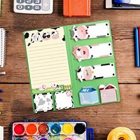 Blocs-notes adhésifs personnalisés avec logo, série animale, haute qualité, couleurs variées, impression CMYK/Pantone, agenda portable auto-adhésif