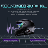 Casque de communication de casque de moto Crown CMMK-01 BT 5.0 sans fil avec batterie haute capacité de 1000Mah