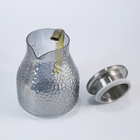 Carafe à thé en verre texturé bulle, avec infuseur en acier inoxydable et couvercle, export en gros pour importateurs mondiaux – Direct Usine