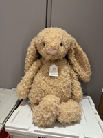 Peluche de luxe anti-stress en coton PP, version britannique JE, pour lapin bouclé, avec base lestée, douce au toucher, idéale pour un anniversaire