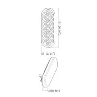 Nouvelle lampe arrière ovale LED personnalisée KLT-LITE KW8038 de 6 pouces pour camion et remorque, 24 LED, stop, clignotant, marche arrière, SAE/DOT, étanche IP67, remplacement