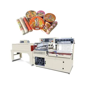 Automatic Sealing Tunnel Type Candle Magazine Sauce Mineral Water Bottle Plastic Film Shrink Packaging Machine