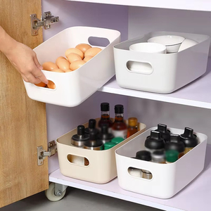 Wholesale Classic Rectangle Plastic <b>Storage</b> <b>Box</b> for Home Organization Dormitory Bathroom Kitchen Sorting Basket <b>Bins</b> Office - Product Image 5