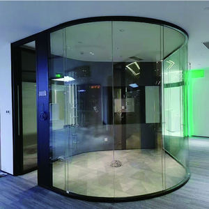 Desain Modern Modular dalam ruangan pembagi tampilan lebar kaca antigores dinding partisi untuk aula kantor sekolah baja aluminium - Product Image 3