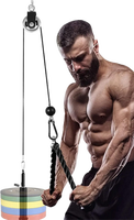 Accessoires de musculation modernes en acier : Poignée de fixation pour câble, pour machine d'exercice de force, chromée, durable, unisexe