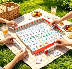 Juego de Mahjong Premium con Diseño de Peces y Corales - Fichas de Mahjong con Diseños de Peces y Corales, Regalo de Mahjong Acrílico para Amigos - Product Image 2
