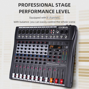 Consola de mezcla de 8 canales de rendimiento profesional, interfaz USB PARA KARAOKE, mezclador de Audio para DJ - Product Image 5