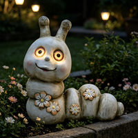 Lampe Solaire en Gros MGO en Forme d'Animal avec Fleur - Lampe de Jardin Nocturne Décoration de Patio Statue Extérieure Étanche