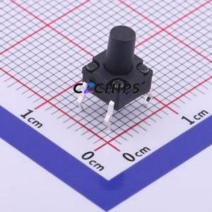 TS-1010GD-BR08526 Tactile Switch Through hole Component (THT) Switch Single Pole Single Throw Round Button 2.6N Through Hole - Product Image 1