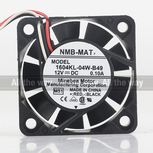 เครื่องแปลงกราฟิกการ์ด0.10A 3สาย NMB 5V 24V 48V DC 12V AC EC 4010 40X40X10MM คอมพิวเตอร์กราฟิกเงียบ4ซม. พัดลมระบายความร้อน<span class=keywords><strong>1604KL</strong></span>-<span class=keywords><strong>04W</strong></span>-<span class=keywords><strong>B49</strong></span> - Product Image 4