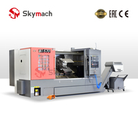 Torno CNC de bancada inclinada de alta velocidad y un solo husillo horizontal de servicio pesado BR570 para sistema de control en procesamiento de metales