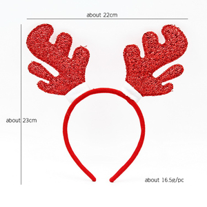 YUELIAN Factory Wholesale <b>Christmas</b> Hat Hair Accessories <b>Adult</b> Children Party Decoration 3D Cartoon <b>Headband</b> - Product Image 3