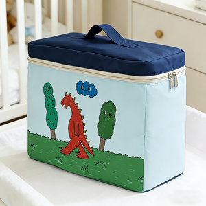 Cesta Organizadora de Juguetes para Niños, Cubo de Almacenamiento Plegable, Contenedor de Dibujos Animados de Animales y Dinosaurios, Portátil, de Gran Capacidad, con Tapa y Asa, para Sala de Juegos - Product Image 4
