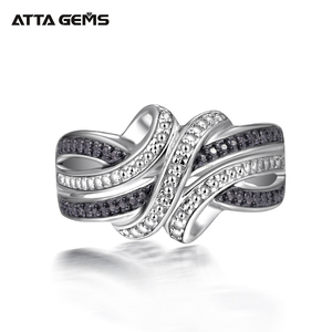 Real personalizado de boda de diamante anillo azul chapado en oro anillo de los hombres de la joyería de la plata esterlina <span class=keywords><strong>925</strong></span> - Product Image 1