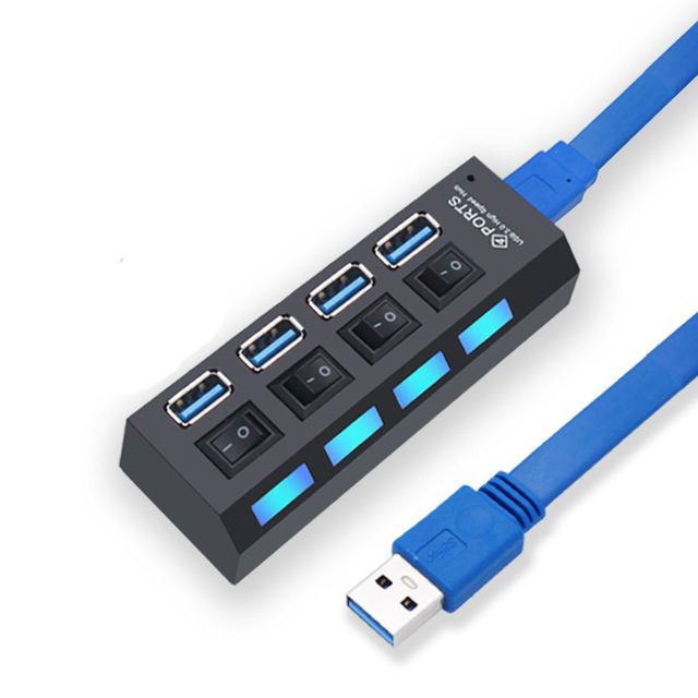 USB Hub 3.0 Hub USB 3 2.0 Multi Splitter Power Adapter 4/7 Port Multiple Expander 2.0 With Switch for PC Accessories